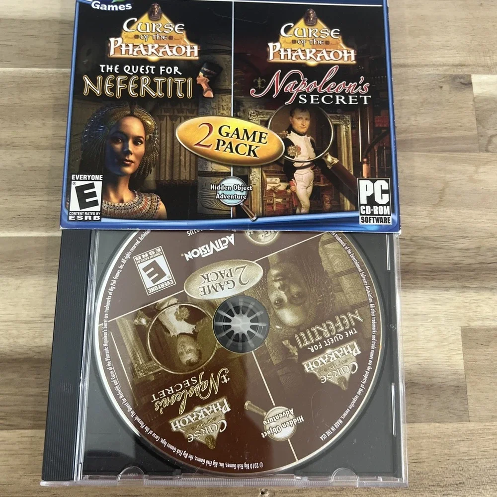 Big Fish Games Curse of the Pharaoh 2-Game Pack PC Blue Hidden Object